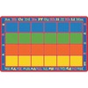 Flagship Carpets Primary Colors Square Grids Rug - 12 ft Length x 90" Width - Multicolor