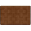 Flagship Carpets Solid Color Hashtag Rug - 99.96" Length x 72" Width - Chocolate
