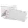 Oxford Red Margin Ruled Index Cards - Front Ruling Surface - Ruled - 3" x 5" - White Paper - 300 / Pack