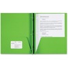 Sparco Letter Pocket Folder - 8 1/2" x 11" - 3 x Double Prong Fastener(s) - 2 Internal Pocket(s) - Apple Green - 25 / Box