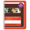 Pacon Composition Book - 100 Sheets - 200 Pages - Spiral Bound - Short Way Ruled - 0.63" Ruled - 4.50" Picture Story Space - 7 1/2" x 9 3/4" - Red Cov