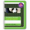 Pacon Composition Book - 100 Sheets - 200 Pages - Spiral Bound - Short Way Ruled - 0.63" Ruled - 4.50" Picture Story Space - 7 1/2" x 9 3/4" - Green C