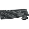 Logitech MK235 Keyboard & Mouse (Keyboard English Layout only) - USB Wireless RF - English - Black - USB Wireless RF - Optical - Scroll Wheel - QWERTY