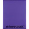 C-Line Classroom Connector Letter Report Cover - 8 1/2" x 11" - 2 Internal Pocket(s) - Purple - 25 / Box
