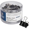 Business Source Small/Medium Binder Clips Set - Small, Medium - for Paper, Project, Document - 60 / Pack - Black