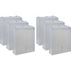 Genuine Joe C-Fold/Multi-fold Towel Dispenser Cabinet - C Fold, Multifold Dispenser - 13.5" Height x 11" Width x 4.3" Depth - Stainless Steel, Metal -