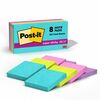 Post-it&reg; Super Sticky Notes - Supernova Neons Color Collection - 720 x Multicolor - 2" x 2" - Rectangle - 90 Sheets per Pad - Aqua Splash, Acid Li
