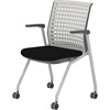Mayline Thesis Static Back Training Chair - Gray Seat - Light Gray Poly Back - Gray Frame - Four-legged Base - Steel - 2 / Carton