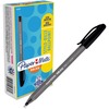 Paper Mate Inkjoy 100 ST Ballpoint Stick Pens - Medium Pen Point - 1 mm Pen Point Size - Black - Translucent Barrel - 1 Dozen