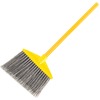 Rubbermaid Commercial Angle Broom - 10.50" Polypropylene Bristle - 1" Handle Diameter - Metal, Metal Handle - 6 / Carton - Gray