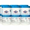 Clorox Healthcare Bleach Germicidal Wipes - Ready-To-Use - 9" Length x 6.75" Width - 70 / Canister - 6 / Carton - Disinfectant, Antimicrobial, Anti-co