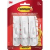 Command Medium Utility Hooks with Adhesive Strips - 3 lb (1.36 kg) Capacity - for Paint, Wood, Tile - White - 6 / Pack