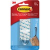 Command Large Hook with Clear Strips - 4 lb (1.81 kg) Capacity - 3.4" Length - for Decoration - Plastic - Clear - 1 / Pack