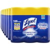 Lysol Disinfecting Wipes 3-pack - Lemon Scent - 35 / Canister - 12 / Carton - Disinfectant, Antibacterial - White