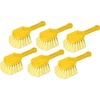 Rubbermaid Commercial Short Handle Utility Brush - 8" Handle Length - 6 / Carton - Yellow