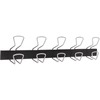 Alba Hook Panel - 10 Pegs - 110.23 lb (50 kg) Capacity - for Coat, Clothes - Metal - Black - 1 Each