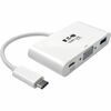 Tripp Lite by Eaton USB-C to VGA Adapter with USB 3.x (5Gbps) Hub Ports and 60W PD Charging, White - 1 Pack - USB 3.1 Type C - 1 x VGA