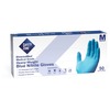 Safety Zone 12" Powder Free Blue Nitrile Gloves - Medium Size - Blue - Comfortable, Allergen-free, Silicone-free, Latex-free, Textured - For Cleaning,