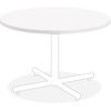 Lorell Hospitality Collection Tabletop - For - Table TopHigh Pressure Laminate (HPL) Round, White Top x 42" Table Top Diameter - Assembly Required - T