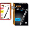 BIC Glide Bold - Bold Pen Point - 1.6 mm Pen Point Size - Retractable - Black - Black Barrel - Tungsten Carbide Tip - 36 / Box