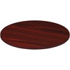 Lorell Chateau Series Round Conference Tabletop - 42" , 0.1" Edge - Reeded Edge - Finish: Mahogany Laminate
