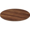 Lorell Chateau Series Round Conference Tabletop - 1.4"42" , 0.1" Edge - Reeded Edge - Finish: Walnut Laminate