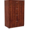 Lorell Essentials Lateral File - 4-Drawer - 1" Top, 35.5" x 22"54.8" , 0.1" Edge - 4 x File Drawer(s) - Finish: Cherry Laminate