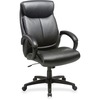 Lorell Executive High-Back Office Chair - Black Bonded Leather Seat - Black Bonded Leather Back - High Back - 1 Each