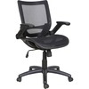 Lorell Mid-Back Task Chair - Mid Back - Black - Armrest - 1 Each