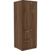 Lorell Essentials/Revelance Tall Storage Cabinet - 23.6" x 23.6"65.6" Cabinet, 0.5" Compartment - 2 x Storage Drawer(s) - 1 Door(s) - Finish: Walnut, 