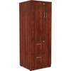 Lorell Essentials Series Tall Storage Cabinet - 23.6" x 23.6"65.6" Cabinet, 0.5" Compartment - 2 x Storage Drawer(s) - 1 Door(s) - Finish: Cherry, Lam