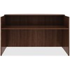 Lorell Essentials Series Front Reception Desk - 72" x 36"42.5" , 0.1" Edge - Material: Metal - Finish: Walnut, Laminate