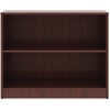 Lorell Laminate Bookcase - 2 Shelf(ves) - 29.5" Height x 36" Width x 12" Depth - Sturdy, Adjustable Feet, Adjustable Shelf - Thermofused Laminate (TFL