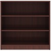 Lorell Laminate Bookcase - 3 Shelf(ves) - 36" Height x 36" Width x 12" Depth - Sturdy, Adjustable Feet, Adjustable Shelf - Thermofused Laminate (TFL) 