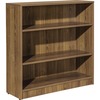 Lorell Walnut Laminate Bookcase - 36" Height x 36" Width x 12" Depth - Sturdy, Adjustable Feet, Adjustable Shelf - Walnut - Laminate - 1 Each