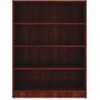 Lorell Laminate Bookcase - 4 Shelf(ves) - 48" Height x 36" Width x 12" Depth - Sturdy, Adjustable Feet - Cherry - Laminate - 1 Each