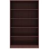 Lorell Laminate Bookcase - 0.8" Shelf, 36" x 12"60" - 5 Shelve(s) - 4 Adjustable Shelf(ves) - Square Edge - Material: Thermofused Laminate (TFL) - Fin