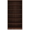 Lorell Laminate Bookcase - 6 Shelf(ves) - 72" Height x 36" Width x 12" Depth - Sturdy, Adjustable Feet, Adjustable Shelf - Thermofused Laminate (TFL) 