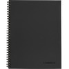 Mead Limited Meeting Notebook - 80 Pages - Wire Bound - Both Side Ruling Surface - Ruled - 7 1/4" x 9 1/2" - Black Cover - Perforated, Dual Sided - Re