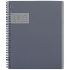 TOPS Idea Collective Professional Notebook - Twin Wirebound - College Ruled - 6" x 9 1/2" - Gray Cover - Soft Cover, Perforated - 1 Each