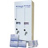 Impact Dual Vendor Hygiene Dispenser - 12 x Sanitary Napkin, 19 x Tampon - 24" Height x 10.8" Width x 5.5" Depth - Metal - White - Window, Locking Coi