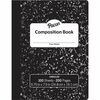 Pacon Unruled Compositon Book - 100 Sheets - Plain - Unruled - 7 1/2" x 9 3/4" - Black Marble Cover - 24 / Carton
