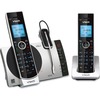 VTech Connect to Cell DS6771-3 DECT 6.0 Cordless Phone - Black, Silver - Cordless - Corded - 1 x Phone Line - 2 x Handset - Speakerphone - Answering M