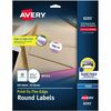 Avery&reg; High Visibility Round Labels - - Width1 1/2" Diameter - Permanent Adhesive - Round - Inkjet - White - Paper - 20 / Sheet - 20 Total Sheets 