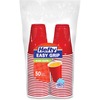 Hefty 9 oz Easy Grip Disposable Party Cups - 50 / Pack - Red - Cold Drink, Party