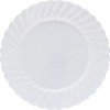 Classicware 6" Heavyweight Plates - 12 / Pack - Picnic, Party - Disposable - 6" Diameter - White - Plastic Body - 15 / Carton