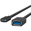 Belkin USB-C to USB-A Adapter - USB 3.0 Charger - 5 Gbps - Black - 6" USB Data Transfer Cable for Flash Drive, Keyboard, Mouse - First End: 1 x USB 3.