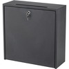 Safco Wall-mounted Inter-department Locking Mailbox - 12" Height - External Dimensions: 18" Width x 7.3" Depth x 18" Height - Hinged Closure - Steel -