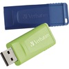 64GB Store 'n' Go USB Flash Drive - 2pk - Blue, Green - 64GB - 2pk - Blue, Green