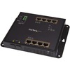 StarTech.com Industrial 8 Port Gigabit PoE+ Switch w/2 SFP MSA Slots 30W Layer/L2 Switch Managed Ethernet Network Switch IP-30/-40C to 75C - Industria